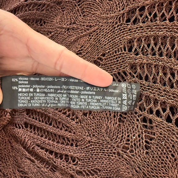 Zara Chocolate Brown Open Knit Sweater - Picture 5 of 5